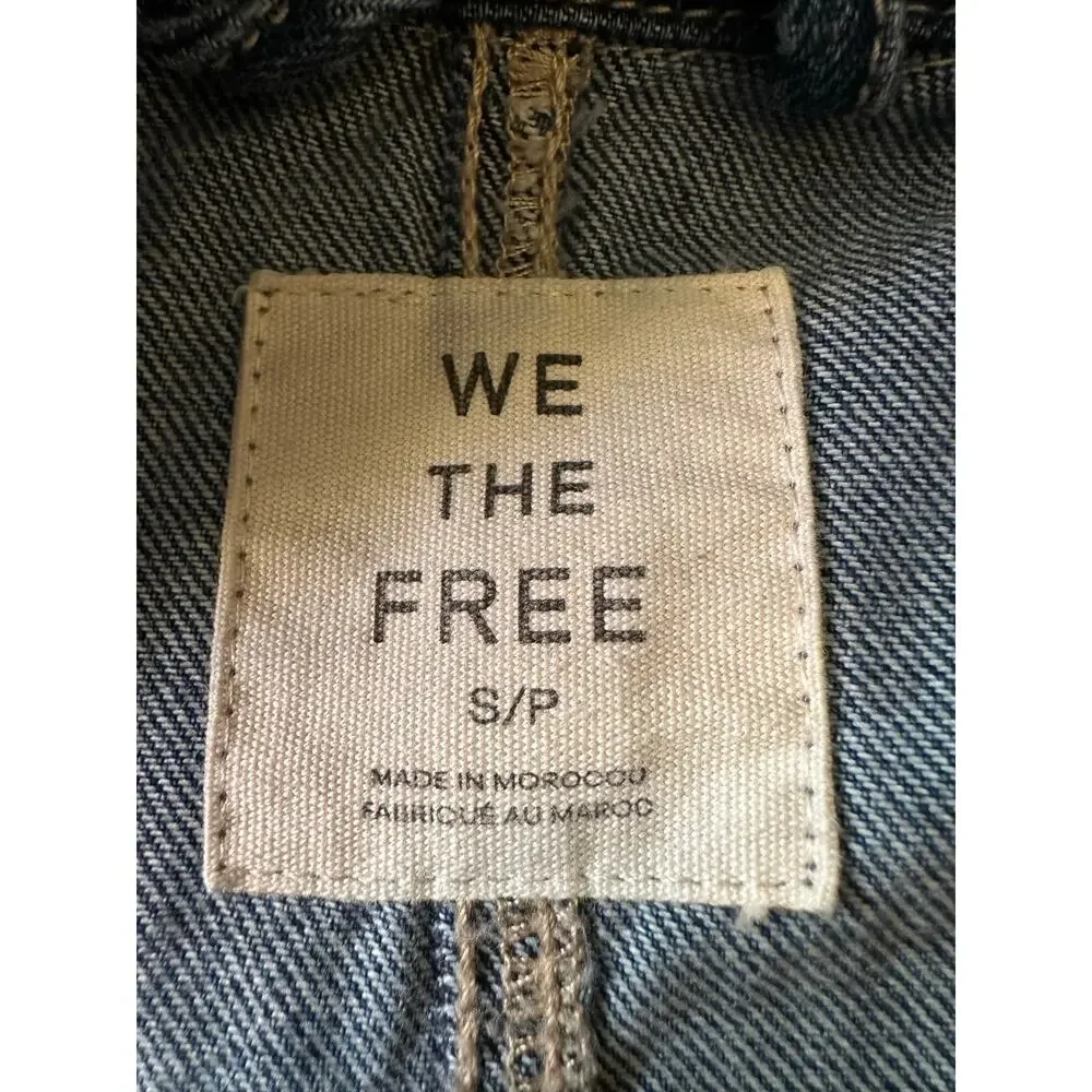 Free People Imogene Denim Officer Jacket in Ensign Wash Small Military Denim - Picture 15 of 16